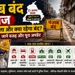 21 अगस्त 2026 पंजाब बंद के दौरान बंद बाजार और सुरक्षा व्यवस्था