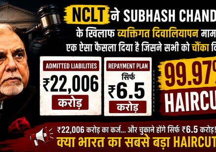 NCLT ने Subhash Chandra के ₹22,006 करोड़ के admitted claims के मुकाबले ₹6.5 करोड़ के repayment plan को मंजूरी दी
