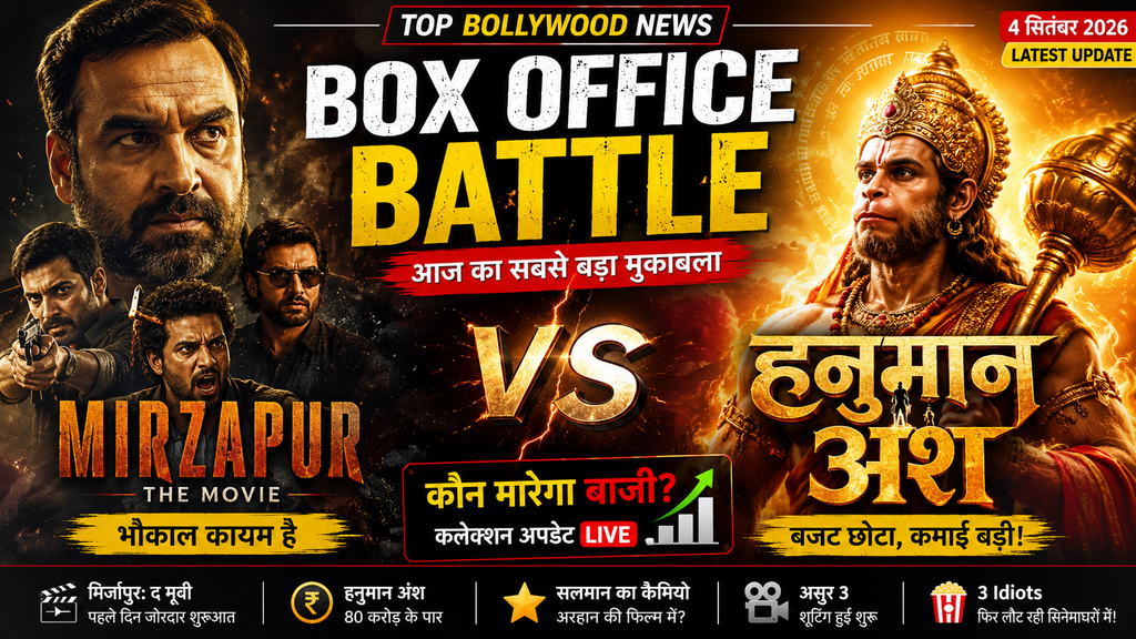 Mirzapur The Movie vs Hanuman Ansh box office battle poster