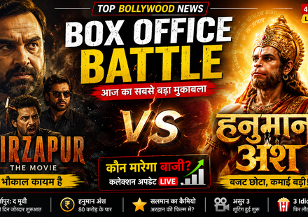 Mirzapur The Movie vs Hanuman Ansh box office battle poster
